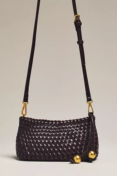 By Anthropologie Woven Mini Sling Crossbody Bag In Brown