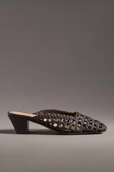 By Anthropologie Woven Mule Heels