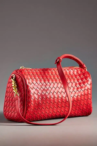 By Anthropologie Woven Shoulder Bag In Red