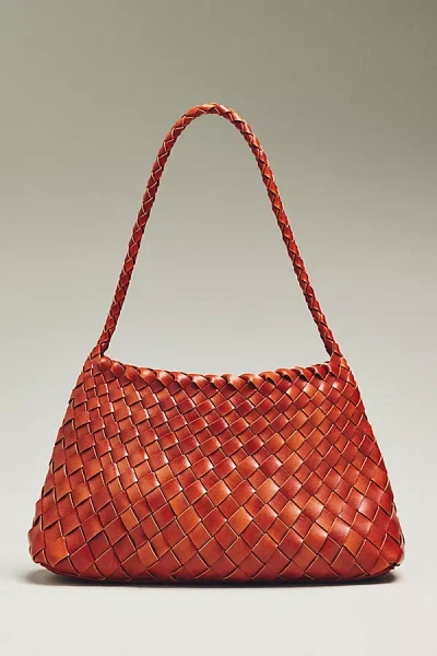 By Anthropologie Woven Shoulder Bag In Sand