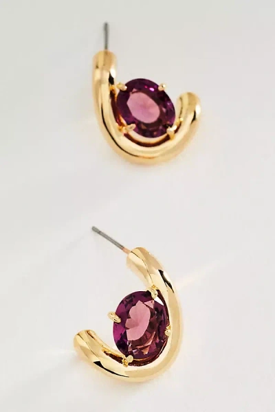 By Anthropologie Wrapped Pearl Hoop Earrings In Gold