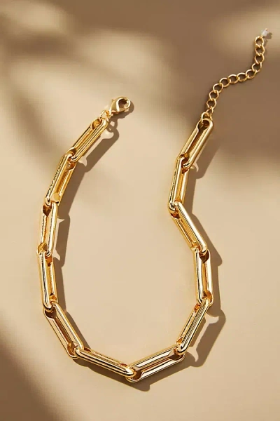 By Anthropologie Xl Link Collar Necklace In Gold