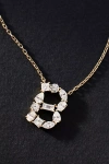 By Anthropologie Yellow Gold Diamond Monogram Necklace In Multicolor