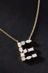 By Anthropologie Yellow Gold Diamond Monogram Necklace In Multicolor