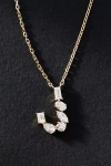 By Anthropologie Yellow Gold Diamond Monogram Necklace In Multicolor