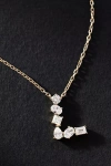 By Anthropologie Yellow Gold Diamond Monogram Necklace In Multicolor