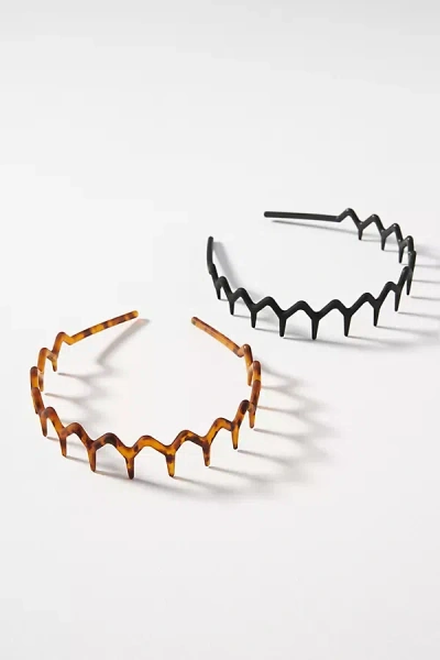 By Anthropologie Zigzag Headbands, Set Of 2 In Multicolor