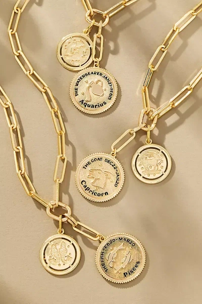 By Anthropologie Zodiac Coin Necklace