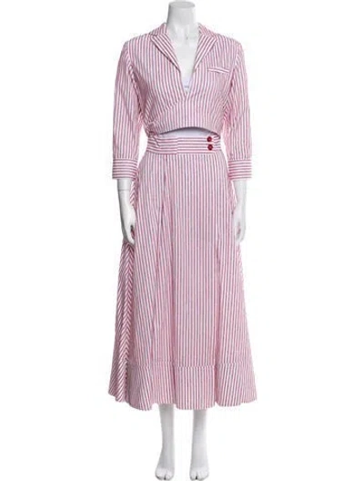 Pre-owned By Any Other Name Striped Pant Set In White