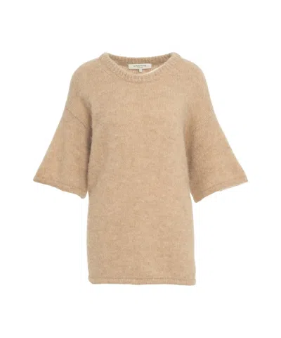 By Aylin Koenig Relaxed-fit Alpaca Blend Sweater With Ribbed Details In Multi