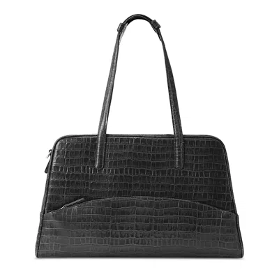 By Banoo Core Collection 24 Hour Leather Suitcase In Blue