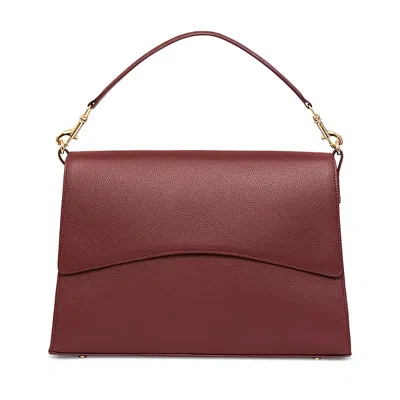 By Banoo Core Collection Classic Leather Slim Briefcase In Burgundy