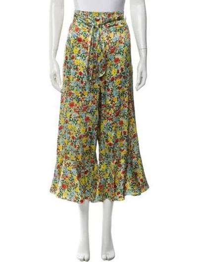 Pre-owned By. Bonnie Young Silk Wide Leg Pants W/ Tags In Green