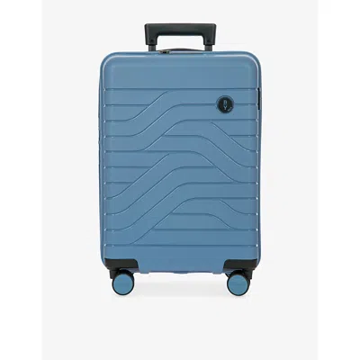 By By Brics Grey Blue Ulisse Four-wheel Trolley Hard-shell Suitcase 55cm