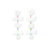 By Chavelli Women's Geometric Dangly Statement Earrings In White