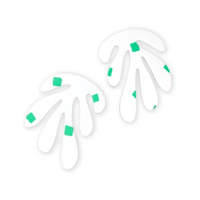 By Chavelli Women's Green / White Matisse No. 3 Earrings In Multi