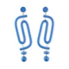 By Chavelli Women's Labyrinth Dangly Statement Earrings In Cornflower Blue