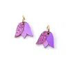 By Chavelli Women's Purple / Gold Tulip Earrings In Purple In Purple