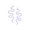 By Chavelli Women's Purple Small Tube Squiggles Dangly Earrings In Lavender In Purple