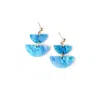 By Chavelli Women's Twin Luna Half-moon Dangly Earrings In Mediterranean Blue