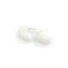 By Chavelli Women's White Chubby Huggie Hoops In Granite