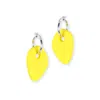 By Chavelli Women's Yellow / Orange Modern Art Drop Charm Hoop Earrings In Yellow In Yellow