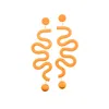 By Chavelli Women's Yellow / Orange Orange Tube Squiggle Earrings