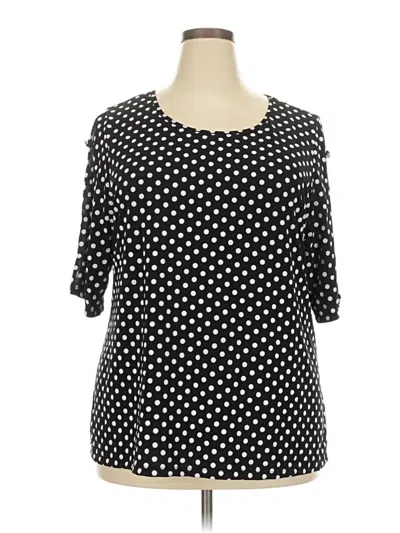 Pre-owned By Design 3/4 Sleeve Blouse In Black