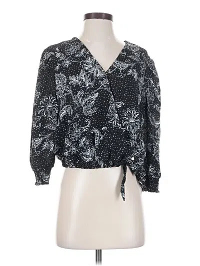 Pre-owned By Design 3/4 Sleeve Blouse In Black