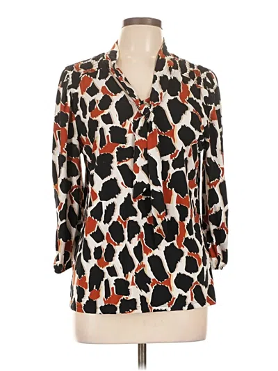 Pre-owned By Design 3/4 Sleeve Blouse In Brown