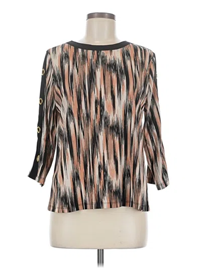 Pre-owned By Design 3/4 Sleeve Blouse In Brown