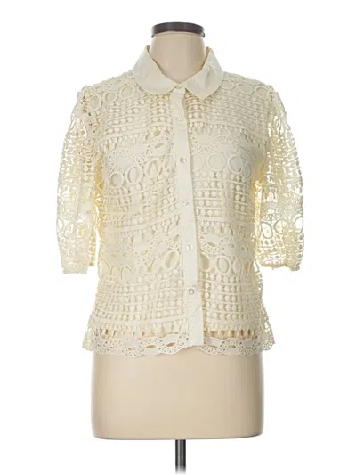 Pre-owned By Design 3/4 Sleeve Blouse In Ivory