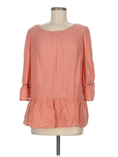 Pre-owned By Design 3/4 Sleeve Blouse In Pink