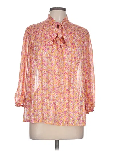 Pre-owned By Design 3/4 Sleeve Blouse In Pink