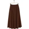 By Design Abigail Poplin Maxi Skirt In Chocolate