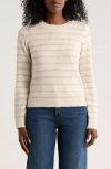 By Design Adelaide Stripe Crewneck Sweater In Neutral
