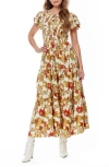 By Design Ainsley Tiered Maxi Dress In Spring Forest