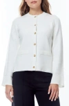 By Design Alexandra Bell Sleeve Cardigan In Antique White