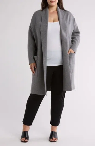 By Design Alica Open Front Cardigan In Medium Heather Grey
