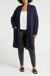 By Design Alica Open Front Cardigan In Navy Blazer