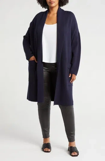 By Design Alica Open Front Cardigan In Navy Blazer