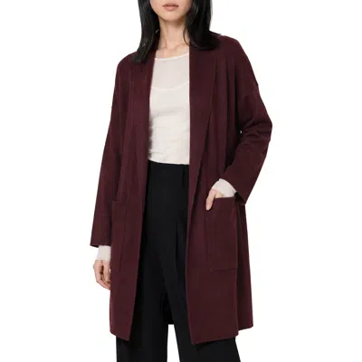 By Design Alicia Open Front Long Cardigan In Burgundy
