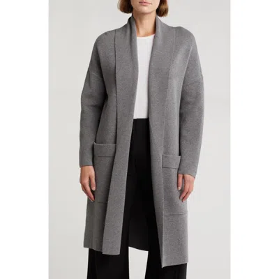 By Design Alicia Open Front Long Cardigan In Medium Heather Grey