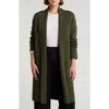 By Design Alicia Open Front Long Cardigan In Rifle Green