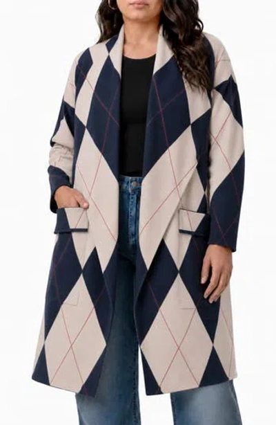 By Design Andrea Argyle Open Cardigan In Multi
