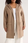 By Design Andrea Open Front Long Cardigan In Brown