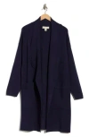 By Design Andrea Open Front Pocket Cardigan In Blue