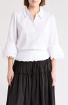 By Design Angel Button-up Shirt In White