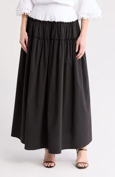 By Design Angel Maxi Skirt In White/black