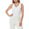 By Design Ann Crop Sweater Vest In Antique White/chipmunk